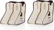 Portable 2 Pair Boot Storage Bags Dust Proof Shoe Bags,Zippered Short Boots Orga