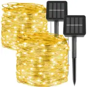 Waterproof Solar Twinkle LED String Fairy Lights 200 LED Copper Wire Party Decor