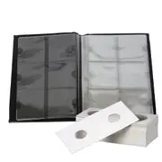 Coin Collection Book Australia Holder Album Staple Cardboard Flips 2" X2" Inches Clear Window Collector Display Storage Stock 60 Pockets 100X 17.5mm