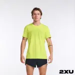 【2XU】男 LIGHT SPEED 高階運動短袖上衣(螢光綠/反光黑)