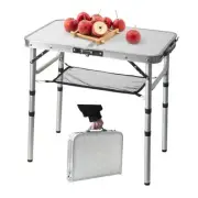 Small Folding Table 2FT Lightweight Portable Aluminum Camping Table for Picnic