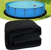 19FT Thick Round Pool Liner Pad For 18 FT Above Ground Pools 12Oz/Yd² Heavy-Duty Puncture Proof Above Ground Pool Padding Under Pool Seamless Pool Ground Mats for Pool Bottom (50% Thicker Than Others)