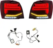 LED Taillights, 2PCS Left Handle Drive, Compatible with 6R 6C 61 2011-2017, Dynamic Turn Signal Back Lamp, ABS PMMA Rear Light