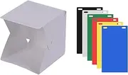 Portable DIY Studio Light Box Tent Kit Foldable P Studio Softbox 6500K with Built-in 1pc Strip 6 of Backdrops 5V 1A USB Input for Small Products Still Life Multicolor411 One Size