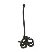 Brown Cast Iron Octopus Paper Towel Holder - 18 Inches High - Whimsical Nautical