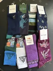 Paul Smith, Luxury Fashion Designer Quirky Dress Casual Socks (Choose Pattern)