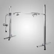 90Lbs BBQ Rotisserie Grill Spit Roaster Tripod Motor Stainless Lamb Skewer