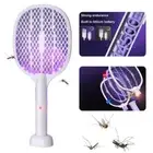 Portable Fly Swatter Safe Mosquito Trap Lamp 2 in 1 Bug Zapper Outdoor