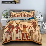 a3129 Bed Sheets Pharaoh Bedding Set Ancient Egypt Tribe Duvet Cover Bed Set Quilt Cover Boys Adult Home Textile3-Piece Bedding Set (1 Duvet Cover