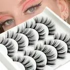 5 Pairs Wispy Fluffy False Eyelashes Eyelash Extension 3D Fake Lashes Makeup
