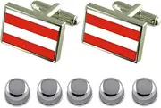 [Select Gifts] Shirt Dress Studs Brno City Czech Republic Flag Cufflinks