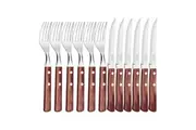 Tramontina Churrasco 12 Piece Fork & Steak Knife Set - Red
