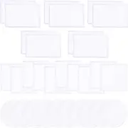 [Gadjica] 30 PCs Self Adhesive Sublimation Patches - Blank Patches to Custom Heat-transferable Tags for Moiblephone Cosmetic Bags Backpacks (White Border / 30PCs)