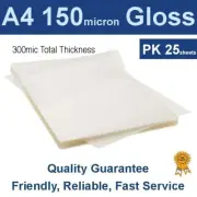 A4 Laminating Pouches Film 150 Micron Gloss (PK 25)