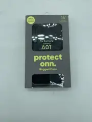 Protect ONN For Samsung Galaxy A01 Rugged Phone Case Black 15' Drop Tested- New