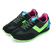 在飛比找PChome商店街優惠-【PONY】繽紛韓風復古慢跑鞋--SOHO 黑螢綠 9344