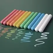 12 Chalk Sticks Colorful Dustless Drawing Painting Art School Office Supplies - Multicolor Nice and Practical