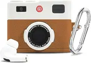 Airpods Pro 2nd/1st Generation Case Cute 3D Camera Design Airpods Pro 2 Case Cover 2022/2023 Soft Silicone Charging Case for Apple Airpods Pro 2nd/1st Gen for Women Men-Brown