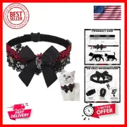 Cat Collar with Bells,Adjustable Soft Velvet Cat Collar Breakaway with Cross ...