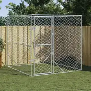 Andala Pets Outdoor Dog Kennel Silver 2x2x2 m Galvanised Steel