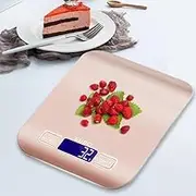 Kitchen Scales Digital,10kg/0.1g,Stainless Steel Food Scale with LCD Display for Kitchen Cooking (USB Rose Gold)