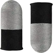 Mobile Game Finger Sleeves - Anti-Slip Silver Fiber Finger Sleeve Cots Protector - Breathable Touchscreen Covers, Thumb Protectors for Women, Men