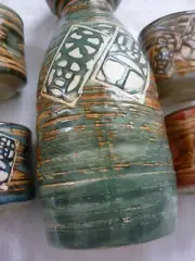 Quality Sake Saki Set Japanese Studio Pottery Unique Pleasing design
