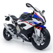 1/12 BMW S1000RR Motorcycle Model Diecast Toys for Boys Kids Gifts White