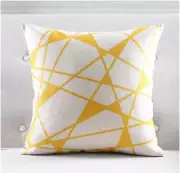 NEW Cushion Cover Yellow White Industrial Eclectic Style Designer Contemporary