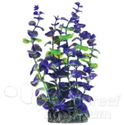 Purple and Green Paradise Plant Weighted Base Aquarium Plant 8"