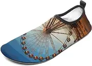 [BTCOWZRV] Water Shoes for Women Men Ferris Wheel Water Sports Shoes Slip-on Breathable Lightweight Athletic Aqua Sock