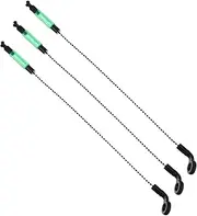 3pcs Fishing Alarm Coarse Reel Rattle Holder Lures Rods Jaw Tip Fishing Bell Stopper Gadgets Pole Fishing Rod Bite Alarm Kit Hooks Pliers Feeder Gripper Fan Carp Iron Coated Green