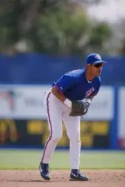 Tomas Perez of the Toronto Blue Jays in action 1998 Old Photo