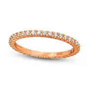 0.50 CT. T.W. Natural Diamond Eternity Wedding Band in Solid 18K Rose Gold (G/SI2)
