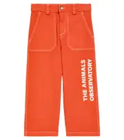 [The Animals Observatory] The Animals Observatory Ant logo jeans Y 8 red