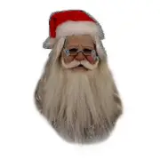 Christams Mask Santa Claus Full Head Latex Mask Face Human Mask Cosplay E