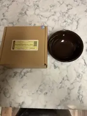 Longaberger Pottery Chocolate Soup/Salad Bowl New In Box