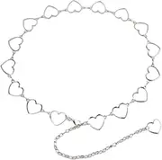 [Generic] Women Long Tassel heart-shaped Waist Chain Belt Multilayer Body Belly Chain