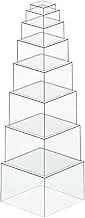 Qianly Buffet Risers Dessert Table Display Food Display Stand 5 Sided for Food Dessert Jewelry , 8pcs