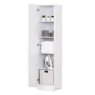 Storage Cabinet Organiser Single Door Tall Shelf Cupboard Display 180cm Tall