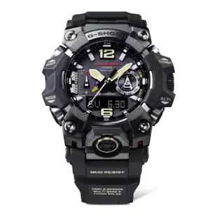 【CASIO 卡西歐】G-SHOCK 藍牙 防塵泥 電波 太陽能 三重感測器 強悍黑_52.1mm(GWG-B1000-1A)