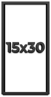 15x30 Shadow Box Frame Black | 2 Inches Deep Real Wood Contemporary Shadowbox Di