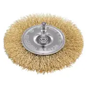 HART 4" WIRE WHEEL BRUSH 1/4" HEX Drill Attachment RUST RESISTANT BRASS COATING