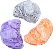 Healeved 3pcs Shower Cap Doll Heads for Crafts Hair Caps for Shower Bath Cap Bath Hat for Babies Shower Hat for Babies Bath Caps Women Bath Hat Hair Bath Cap Bath Visor Satin