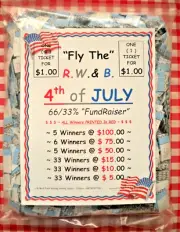 3,300 @ $1.ea. "4th Of JULY" 5-$100.'s INSTANT WIN JAR TICKET Pull Tab Prf$1,110
