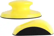 WHAMVOX 2pcs Manual Sanding Block Pad with Hook and Loop Backing Lightweight Hand Sanding Tool for Wet Dry Use for Woodworking Polishing Discs and Corner Detailing