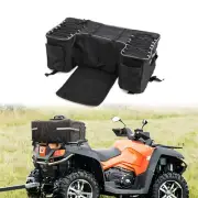 Rear Rack Back Seat Storage Pack Luggage Bag Cushion Pad Padded Black ATV Part