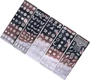 LOLIPPYY 5pcs Nail Art Stamping Plate Kit Floral Butterfly Patterns for Manicure Easy to Use Nail Stencils for Creative Art for Home or Salon Use