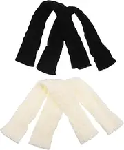 [WOFASHPURET] 4pcs Knitted Thermal Sleeves Arm Warmers for Women Compression Arm Sleeves Winter Warm Half-finger