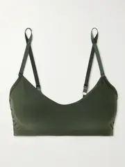 [Commando] Commando - Butter Stretch-modal Soft-cup Bra - Dark green - x small x small Green